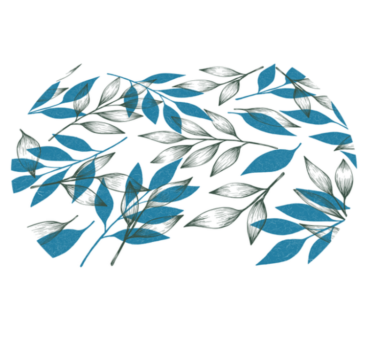 Vinyl Teppich Blumen botanischer blattabdruck - TenStickers