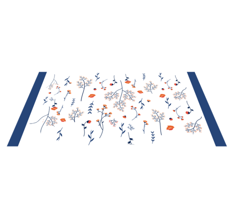 Vinylteppich Blumen Botanische und traditionelle stile - TenStickers