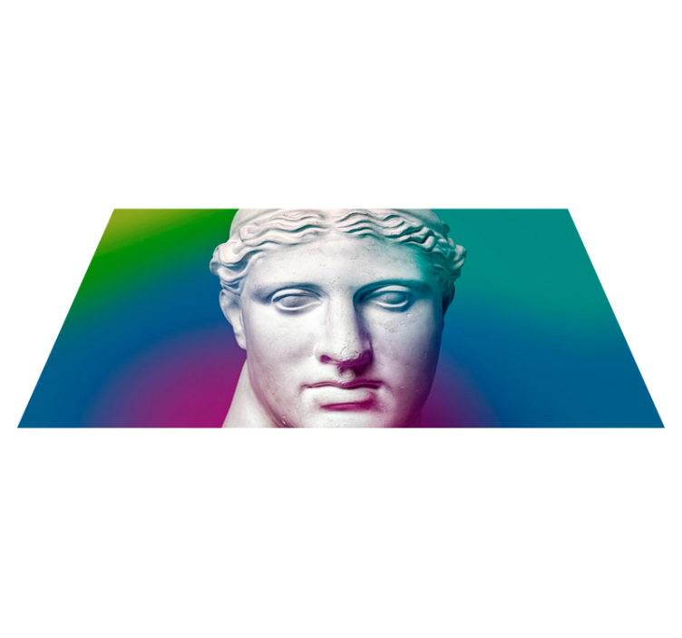 Vinyl Teppich minimalistisch skulpturaler farbverlauf - TenStickers