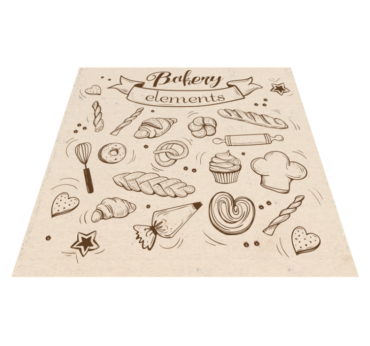 Vinyl Teppich kindlich bäckerei themen-illustration - TenStickers