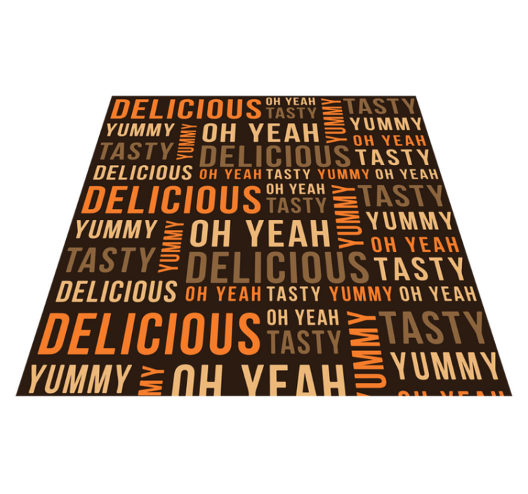 Vinyl Teppich Text lecker lecker - TenStickers