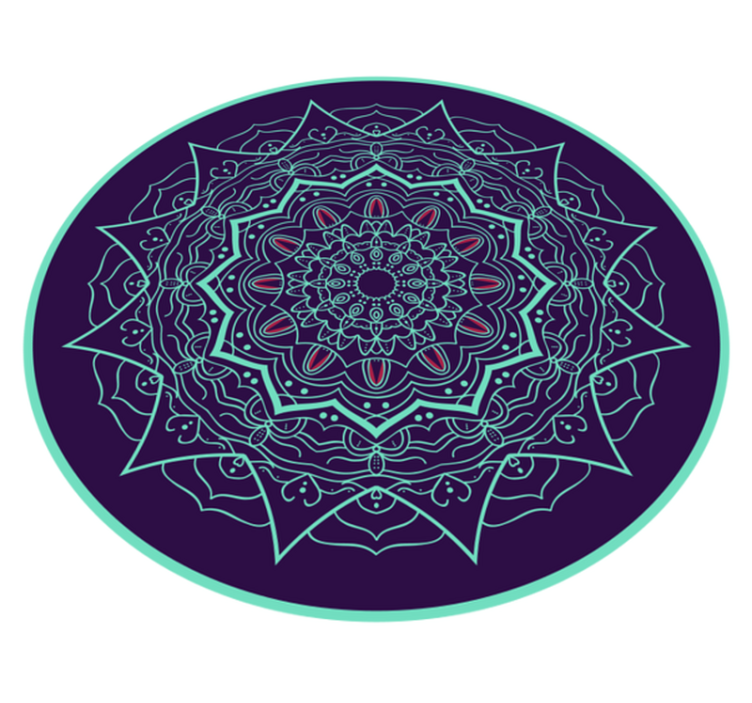 Vinyl Teppich Mandala mandala-kreis-design - TenStickers