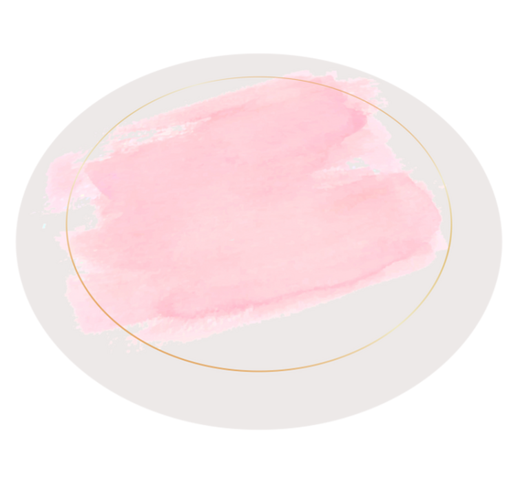 Vinyl Teppich rund abstrakt botanisch - TenStickers