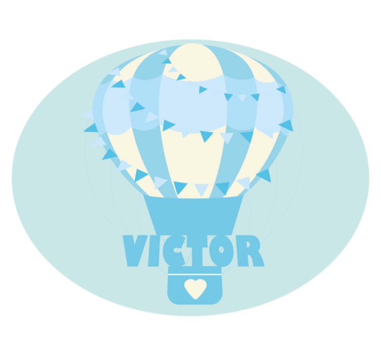 Vinylteppich mit Name Personalisierte bunte luftballons - TenStickers