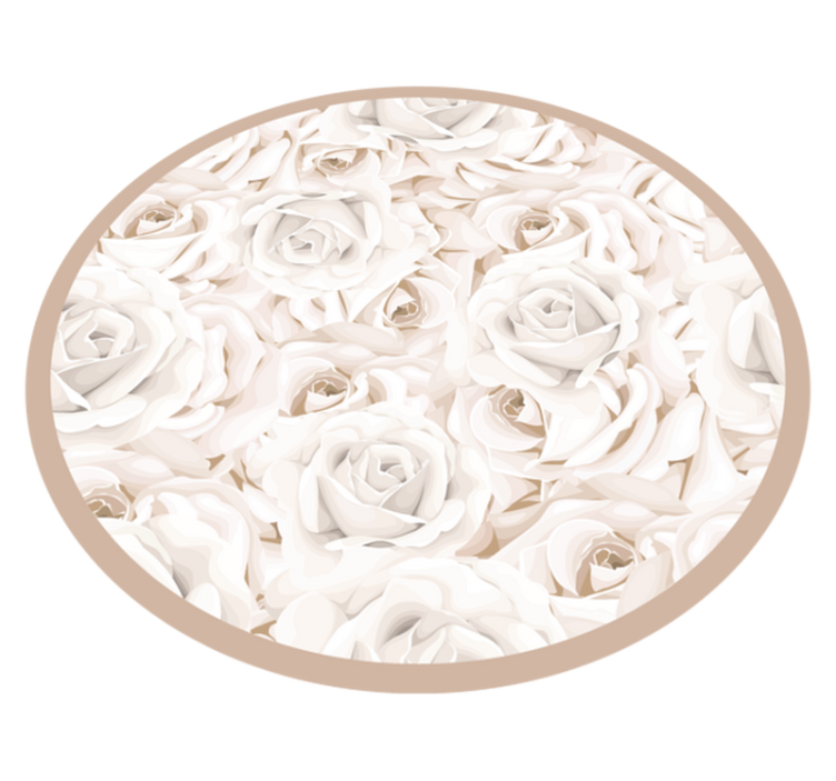 Vinylteppich Schlafzimmer Elegante weiße rosen - TenStickers