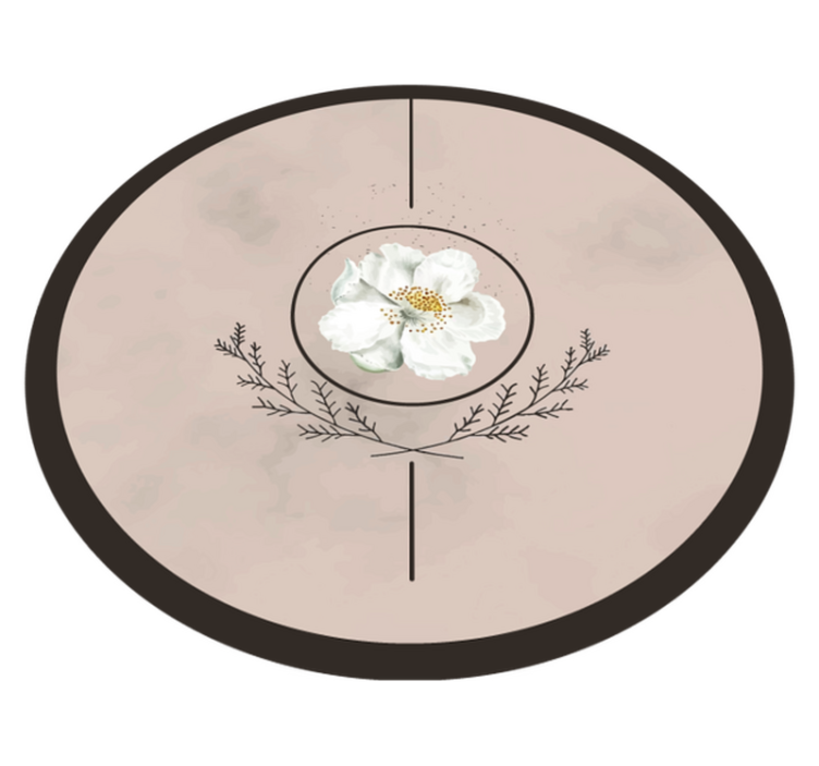 Vinyl Teppich Blumen blumenkreis-emblem - TenStickers