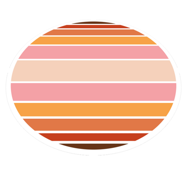 Vinylteppich 70's Sun Sonnenkreis der 70er jahre - TenStickers