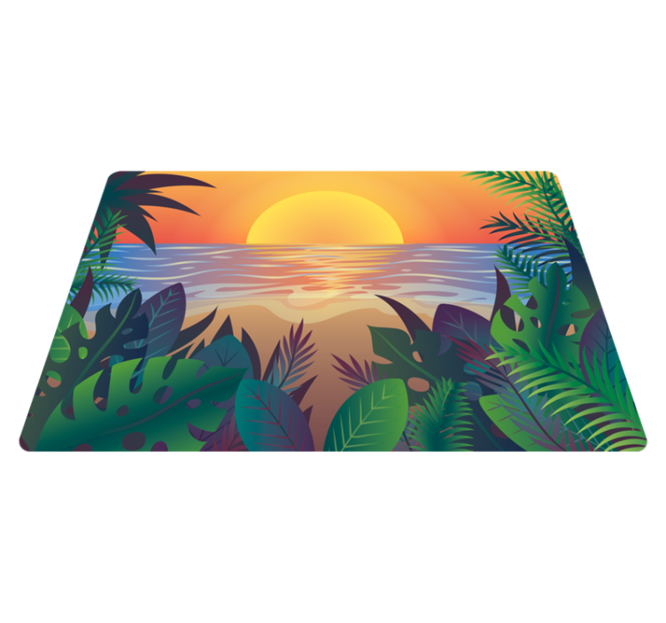 Vinyl Teppich Natur tropischer sonnenuntergang - TenStickers