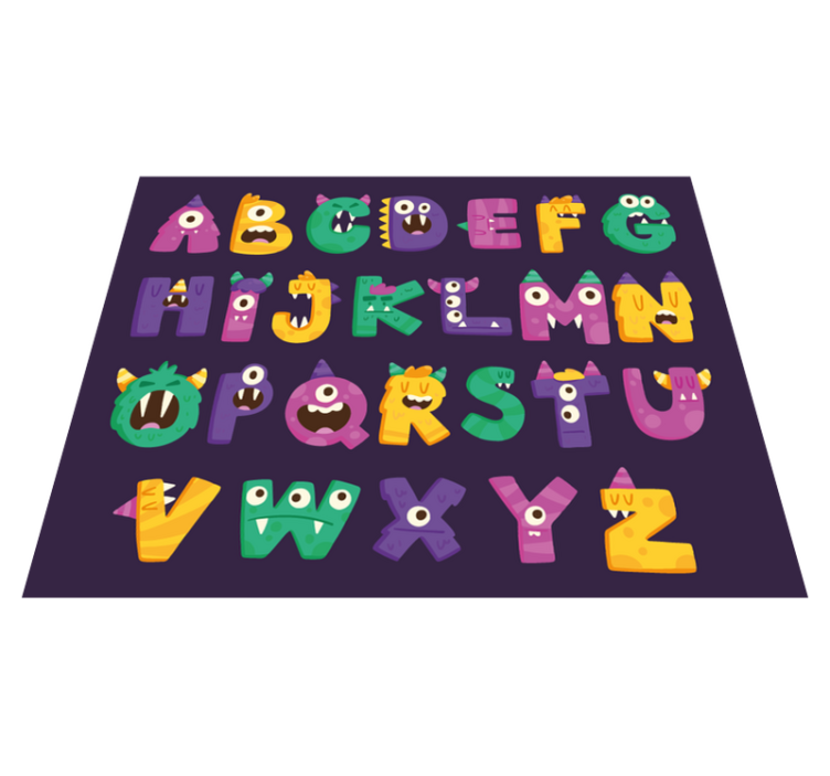 Vinyl Teppich Alphabet alphabet-monster - TenStickers