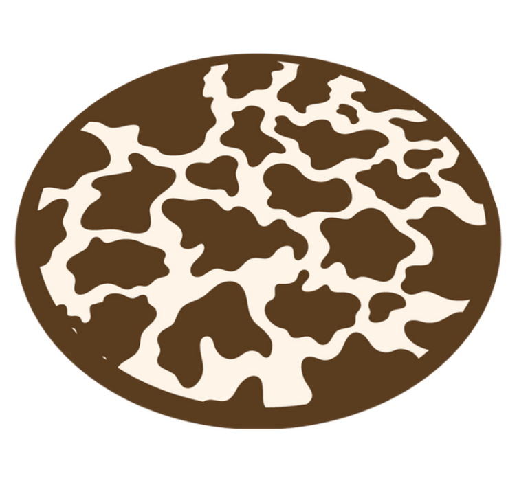 Vinylteppich Animal Print Braune kuh - TenStickers