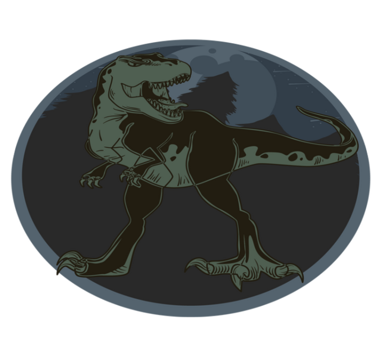 Vinylteppich Tiere Der dunkle wilde t-rex - TenStickers