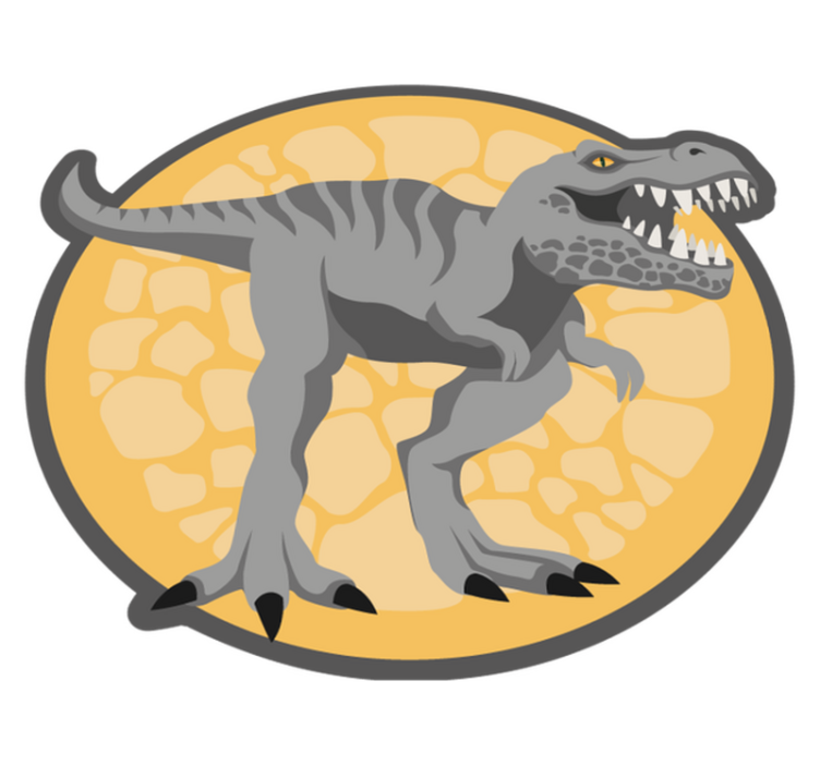 Vinyl Teppich Kinderzimmer dinosaurier-runddesign - TenStickers