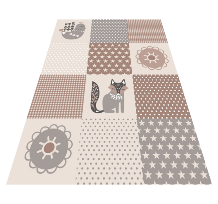 Vinyl Teppich kindlich patchwork-spielzeit - TenStickers