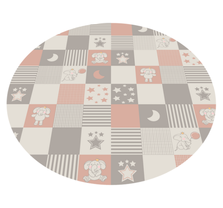 Vinyl Teppich Kinder kinder-patchwork - TenStickers