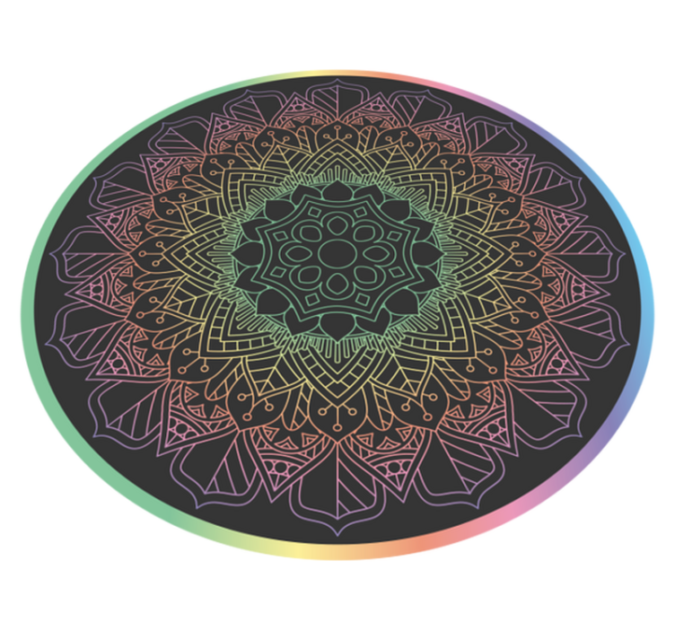 Vinyl Teppich Mandala mandala-meditation - TenStickers