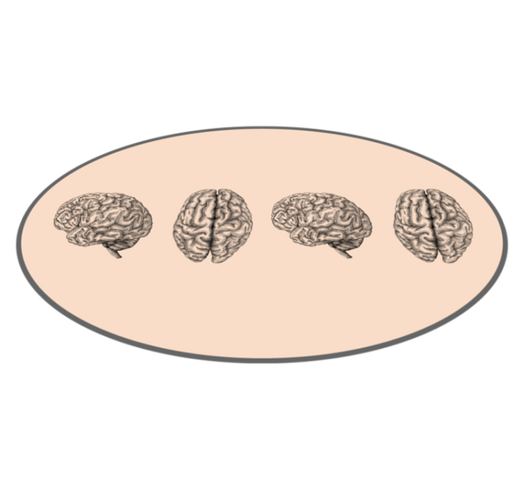 Vinylteppich Vintage Reihe von vintage-gehirnen - TenStickers