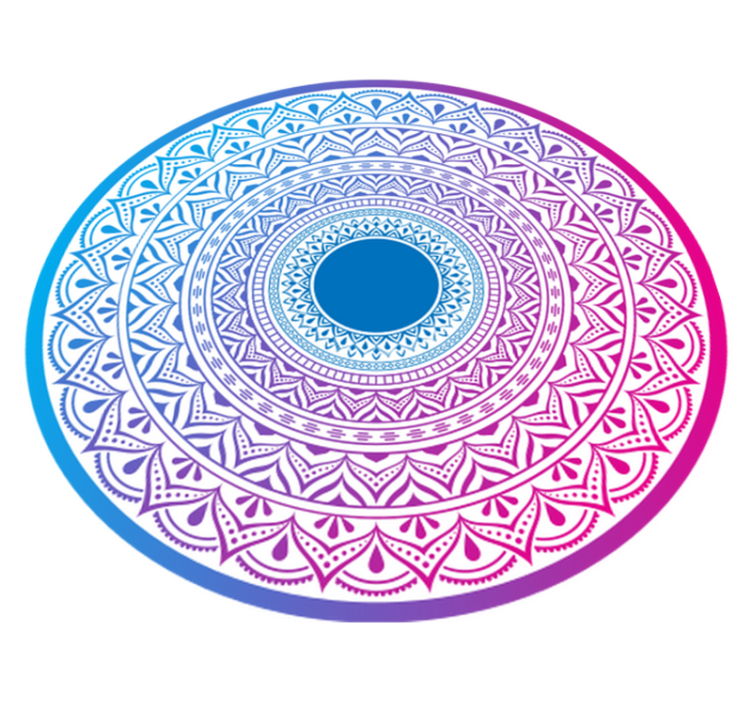 Vinyl Teppich Mandala mandala kreisförmige anordnung - TenStickers