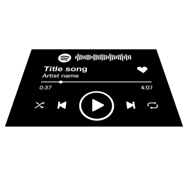 Vinylteppich mit Name Spotify-text - TenStickers