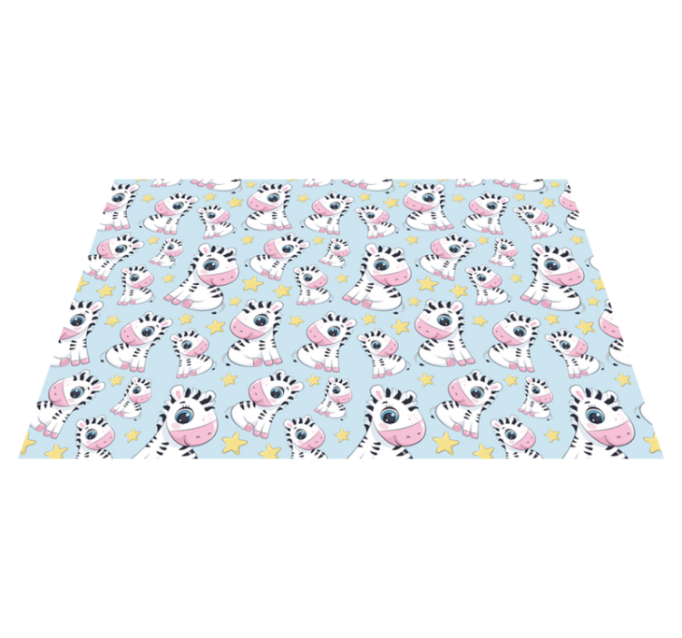Vinyl Teppich Kinder zebra-sternenmuster - TenStickers
