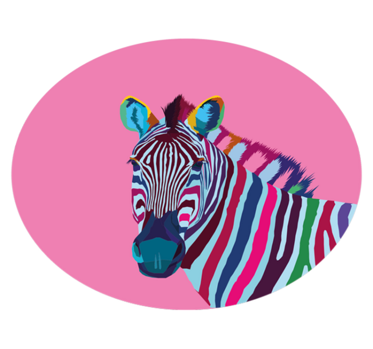 Vinylteppich Zebra Zebra pop art - TenStickers