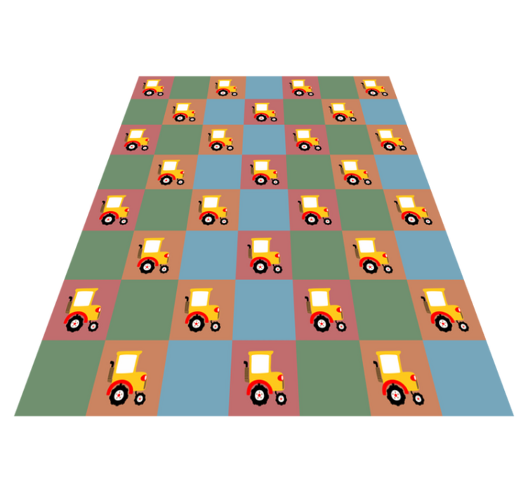 Vinyl Teppich kindlich traktormuster - TenStickers