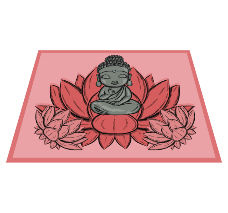 Vinyl Teppich Mandala meditatives buddha-kunstwerk - TenStickers