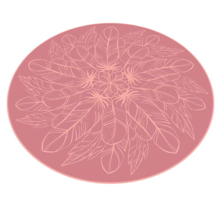 Vinyl Teppich Blumen botanische symmetrie - TenStickers
