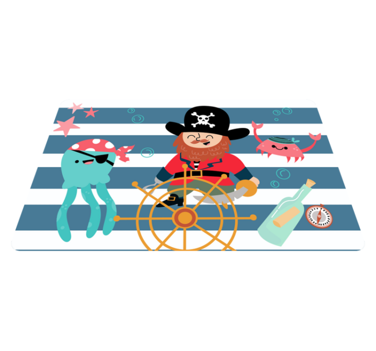 Vinyl Teppich Kinder piratenabenteuer - TenStickers
