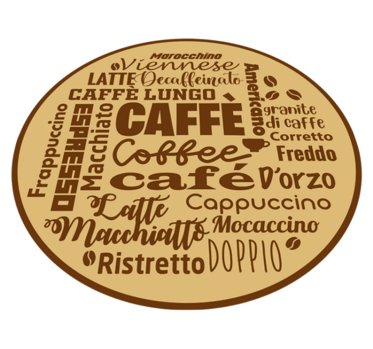 Vinyl Teppich Text kaffee-mittelstück - TenStickers