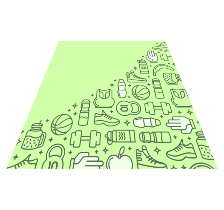 Vinyl Teppich kindlich fitness-utensilien - TenStickers