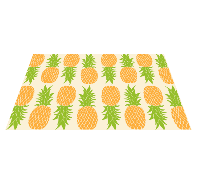 Vinyl Teppich Blumen ananas-muster - TenStickers