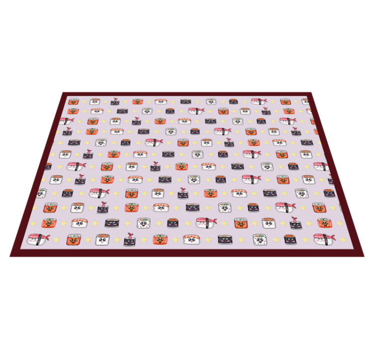 Vinyl Teppich Kinderzimmer sushi-cartoon-muster - TenStickers