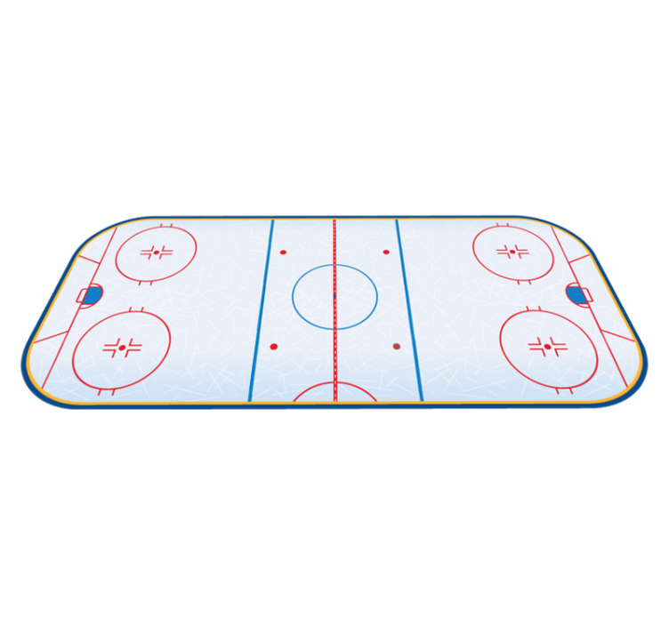 Vinyl Teppich Spiele Eishockeyplatz - TenStickers