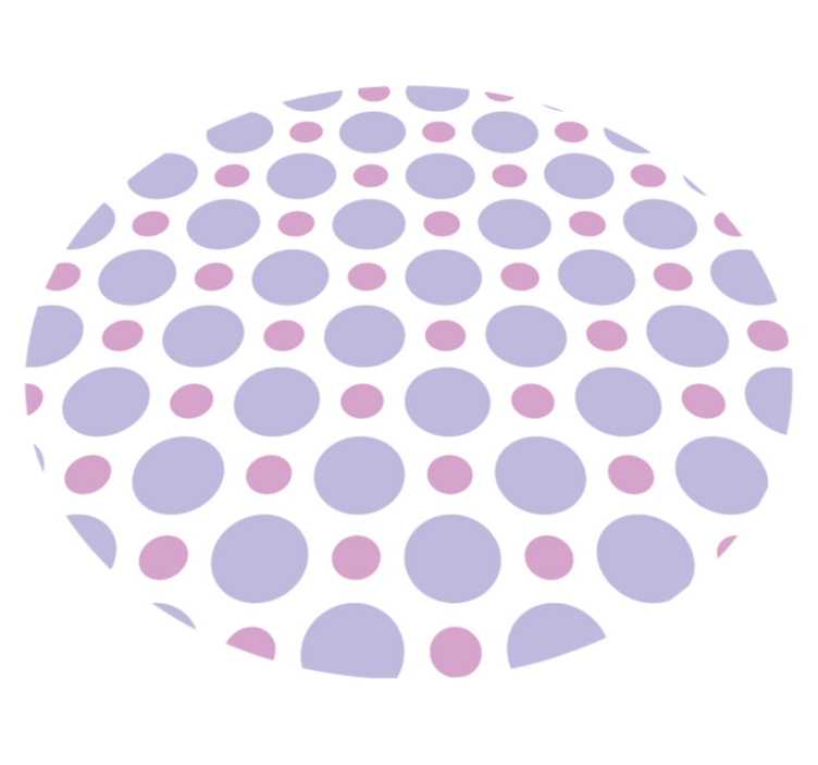 Vinylteppich Streifen kreisförmiges punktmuster - TenStickers