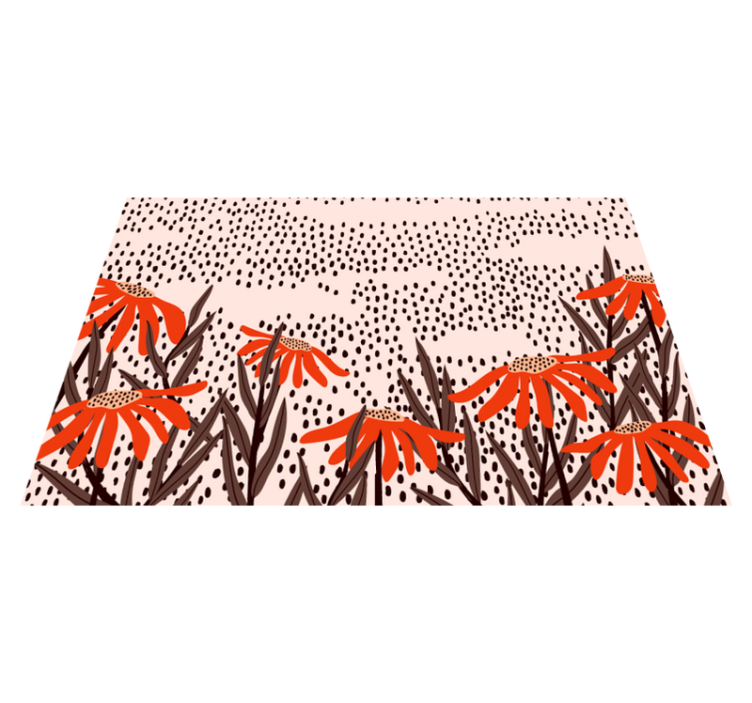 Vinyl Teppich Schlafzimmer blumenflecken gelassenheit - TenStickers