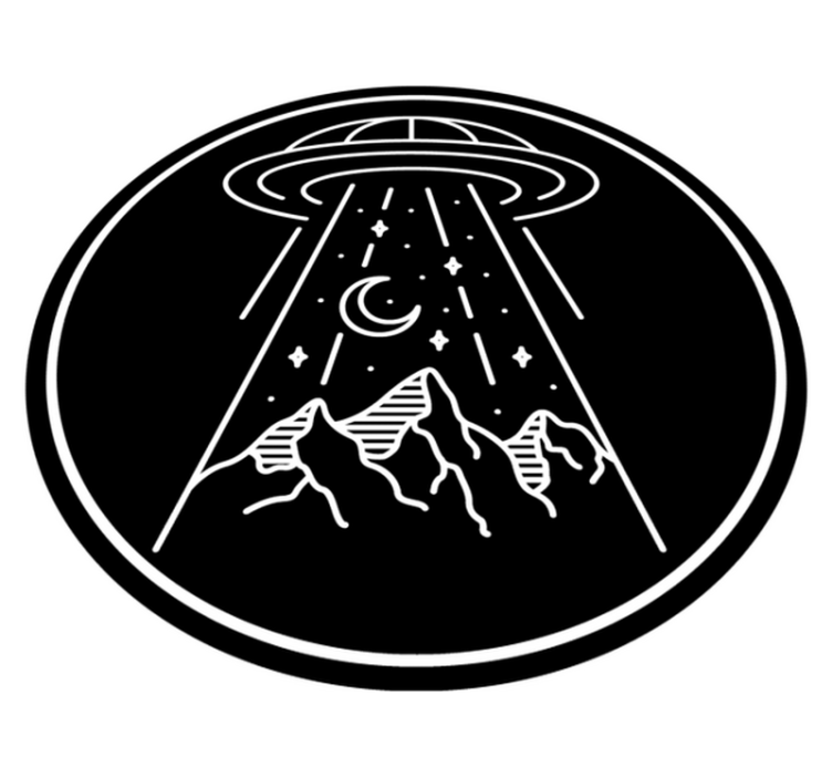 Vinylteppich Jugendliche Ufo-zeichnung - TenStickers