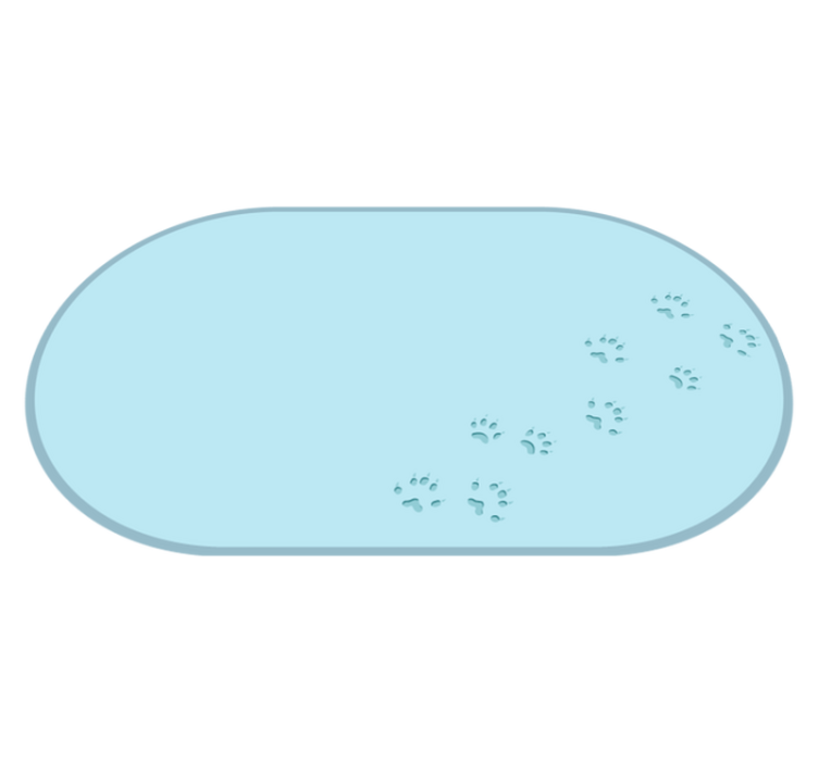 Vinyl Teppich Tiere pfotenabdruckspuren - TenStickers