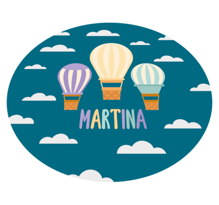 Vinyl Teppich kindlich luftballons mit namen - TenStickers