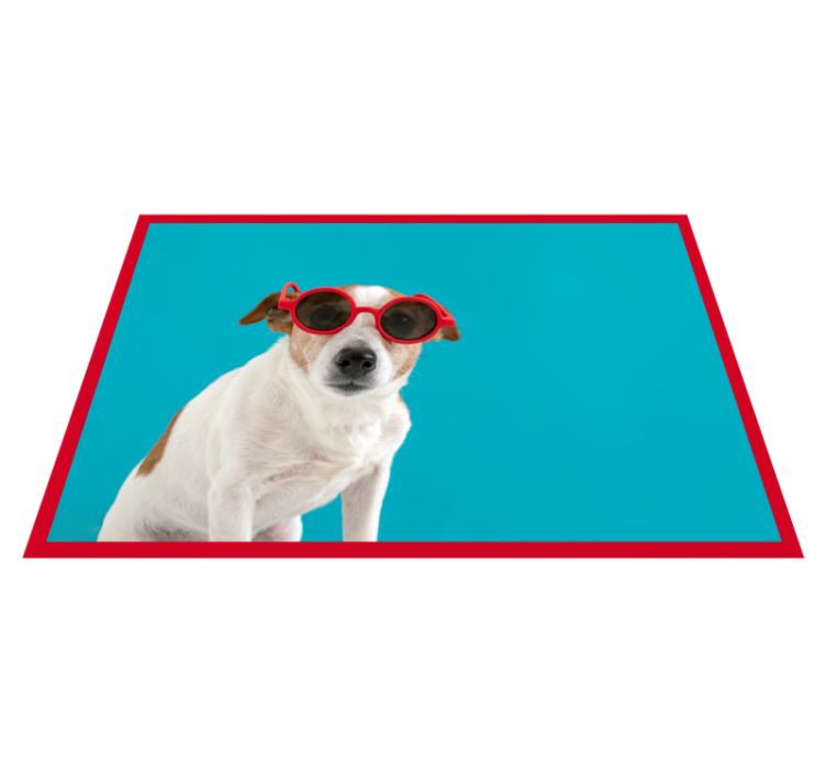 Vinylteppich Tiere Sonnenbrille hund - TenStickers