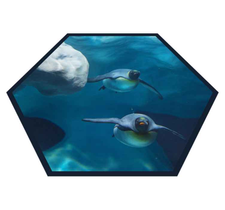 Vinyl Teppich Tiere pinguin-schwimmszene - TenStickers