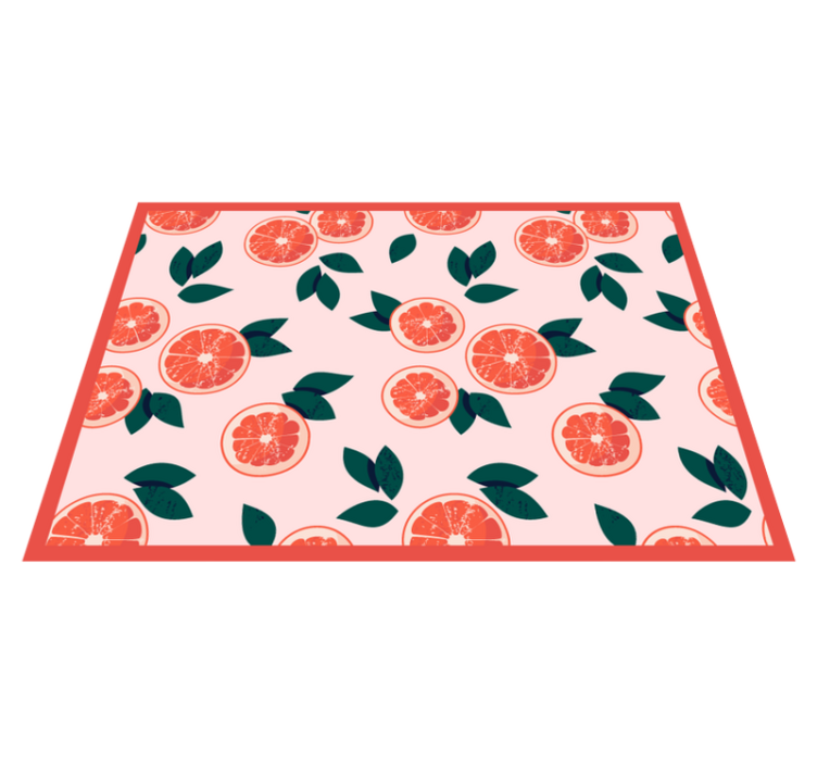 Vinyl teppich blumen in pink zitrusblüten - TenStickers
