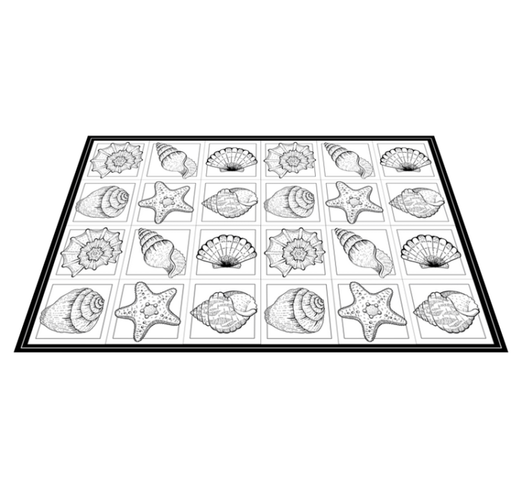 Vinyl Teppich Natur muschel-kunstwerk - TenStickers