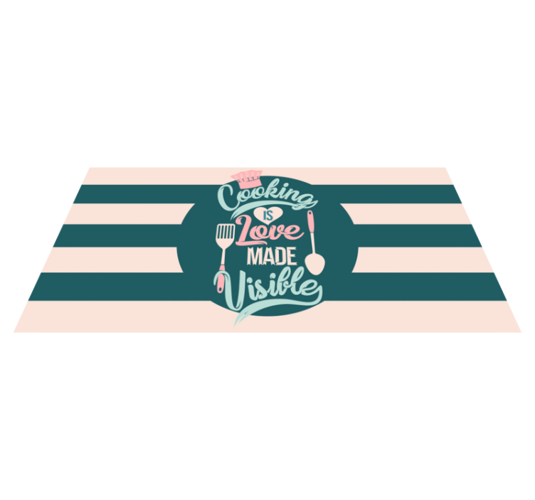 Vinyl Teppich Küche kochen ist sichtbare liebe - TenStickers
