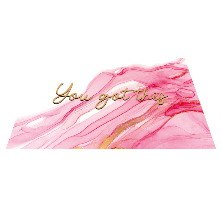 Vinyl Teppich Text du hast das - TenStickers