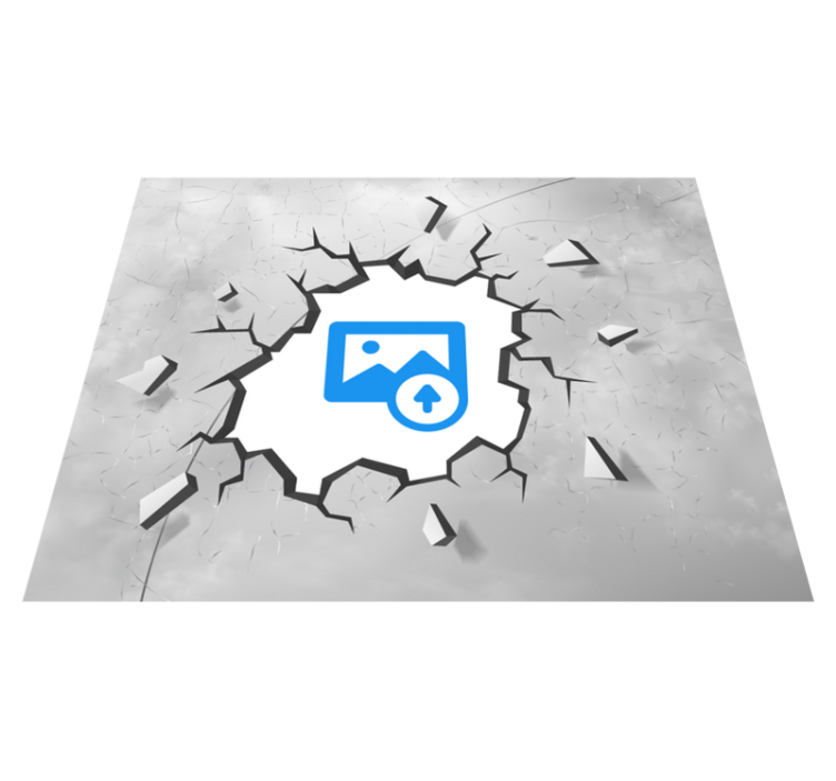 Vinylteppich Steine Grauer gebrochener beton mit foto - TenStickers