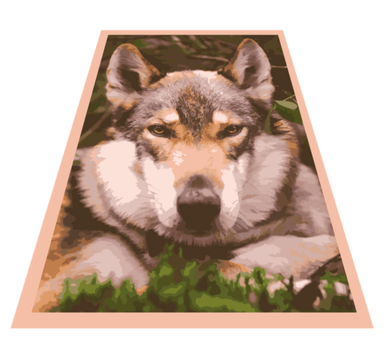 Vinylteppich Tiere Wolfsgesicht - TenStickers