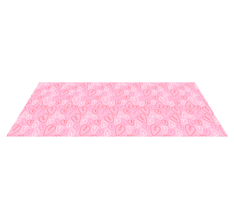 Vinyl Teppich Schlafzimmer rosa herzmuster - TenStickers