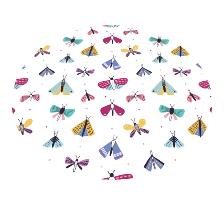 Vinyl Teppich Baby bunte insektensammlung - TenStickers