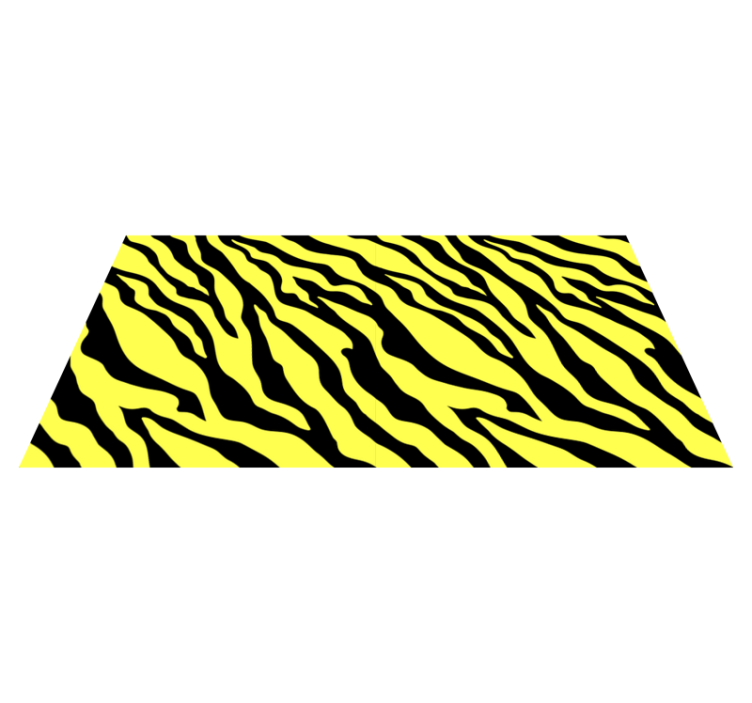 Vinyl Teppich Tiermuster gelber zebradruck - TenStickers