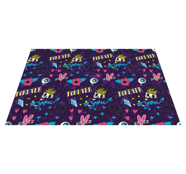 Vinyl Teppich kindlich für immer, du gestaltest - TenStickers